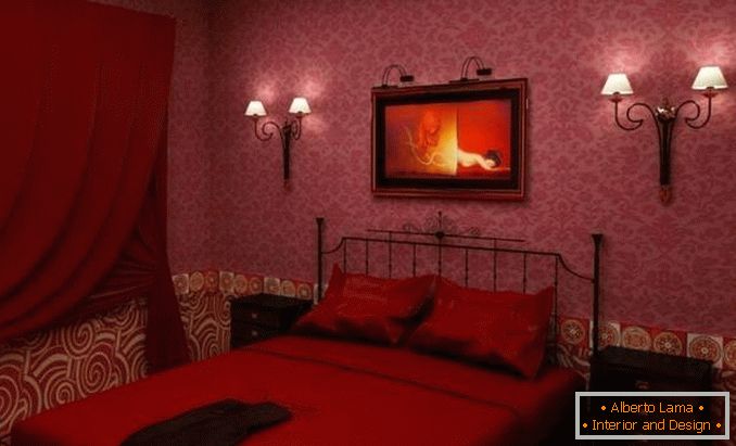 czerwona sypialnia, fot. 30