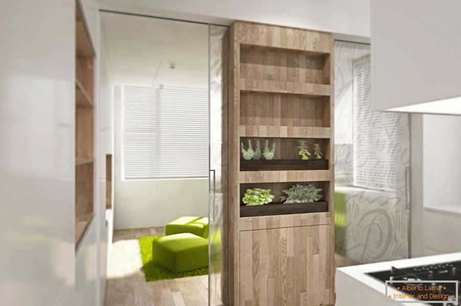 Transformator do projektowania mieszkań: mała kuchnia
