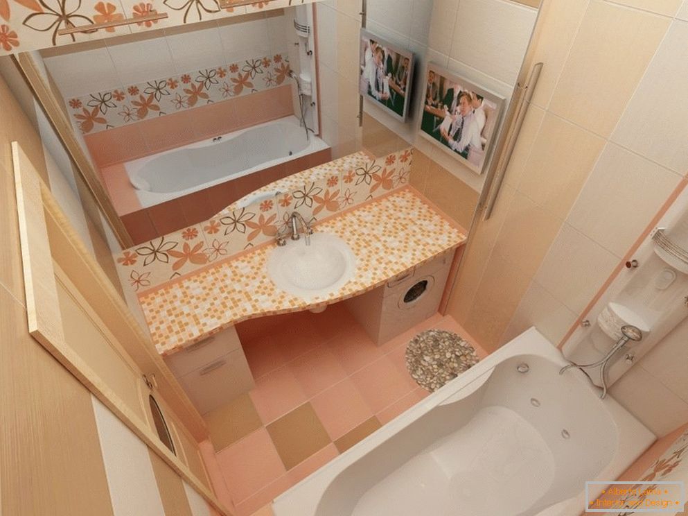 Wizualny wzrost w przestrzeni małej łazienki z lustrem