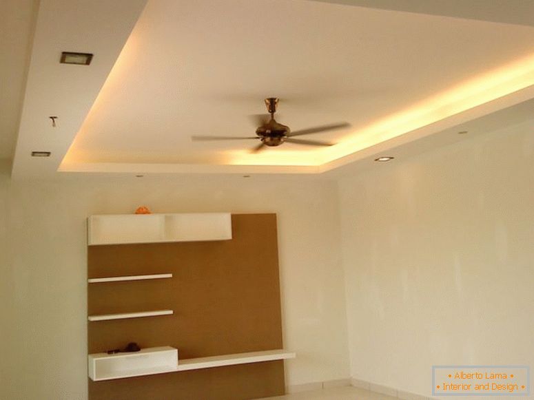 Projekt sufitu z płyty gipsowo-kartonowej - 140 zdjęć