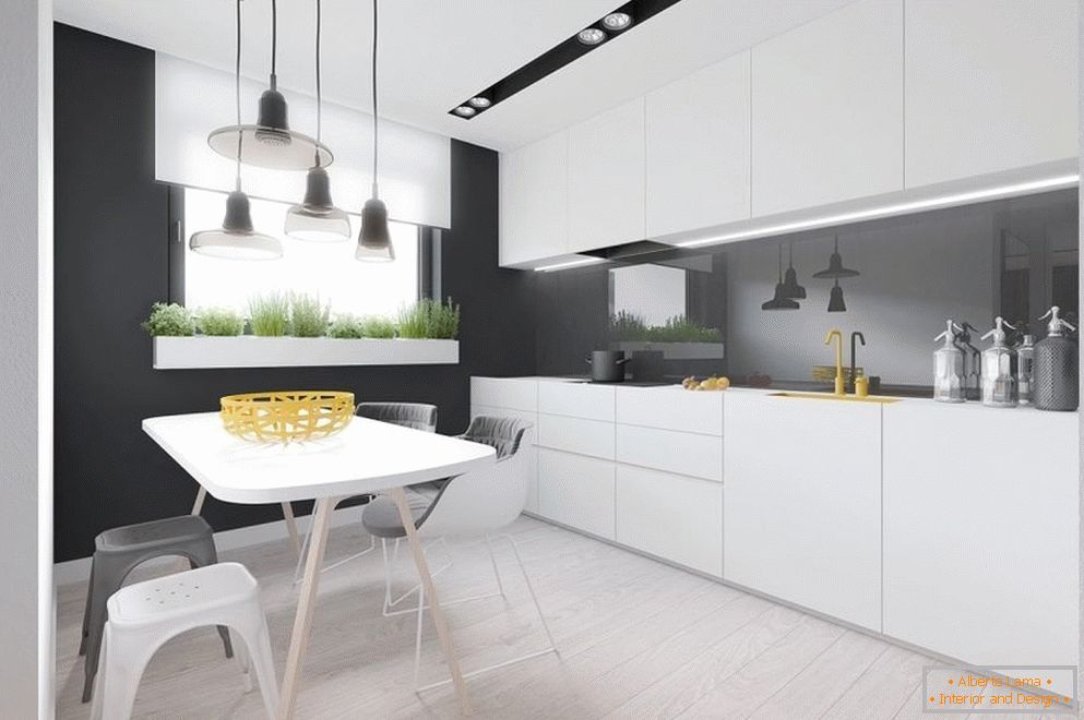 Wnętrze kuchni w stylu minimalizmu