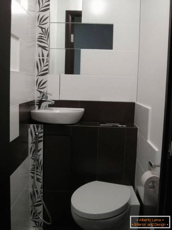 Toaleta w stylu Hi-Tech z prysznicem higienicznym