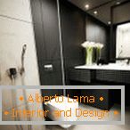 Projekt łazienki w kolorze czarnym