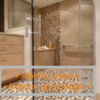 Mozaika w brązowych odcieniach w dekoracji łazienki