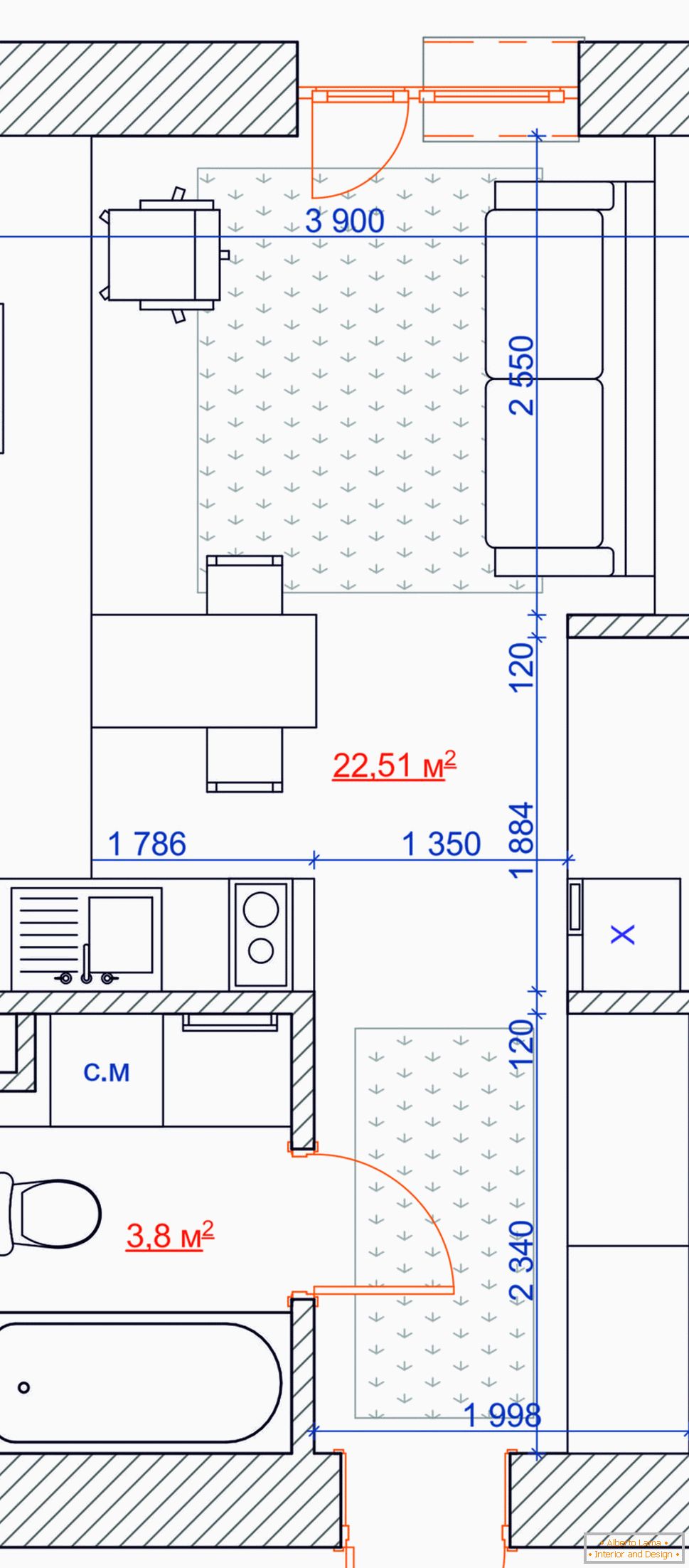 Projekt małego mieszkania