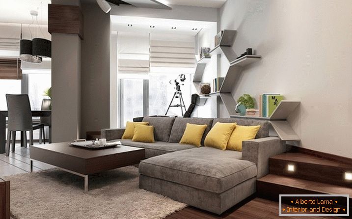 Unikalny minimalizm w ścisłym wnętrzu apartamentu typu studio