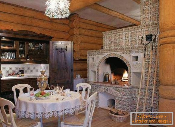 Rosyjski styl etniczny we wnętrzu - zdjęcie w prywatnym domu