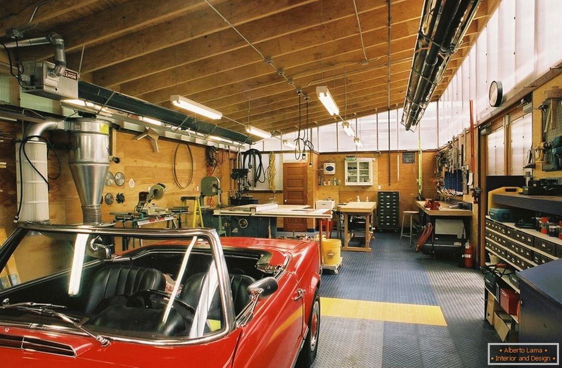 Projekt wnętrza garażu