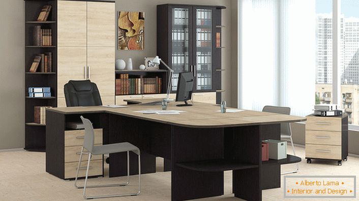 Meble gabinetowe - prostota, skromność, funkcjonalność i praktyczność w biurze.