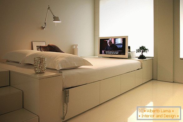 Sypialnia w futurystycznym stylu