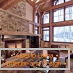 Salon w stylu chalet - 70 zdjęć oryginalnego projektu