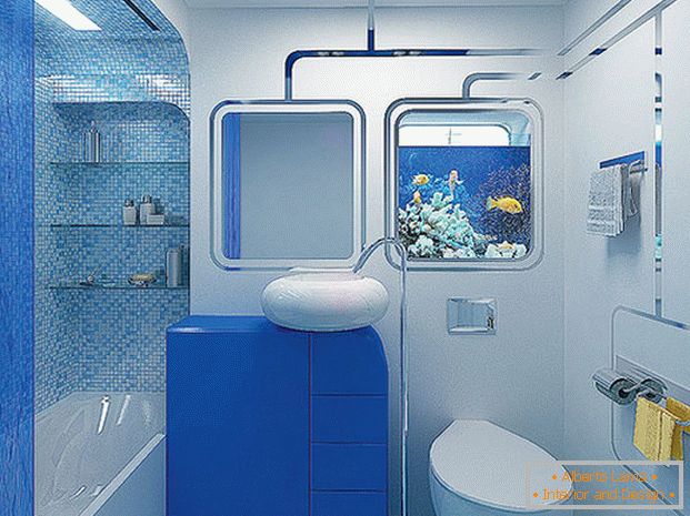 Łazienka w kolorze niebieskim