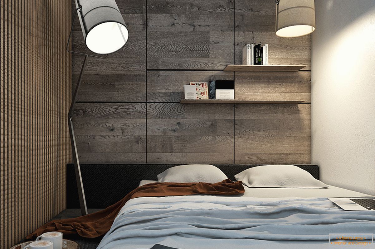 Projekt sypialni dla małego mieszkania w skandynawskim stylu
