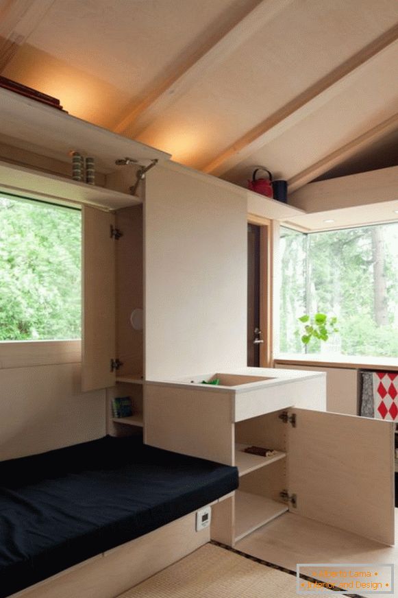 Systemy przechowywania w małym domku w Finlandii