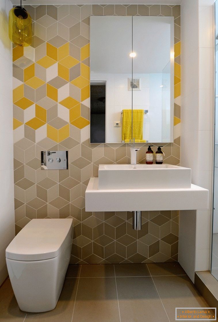 Geometryczny wzór w projektowaniu łazienki