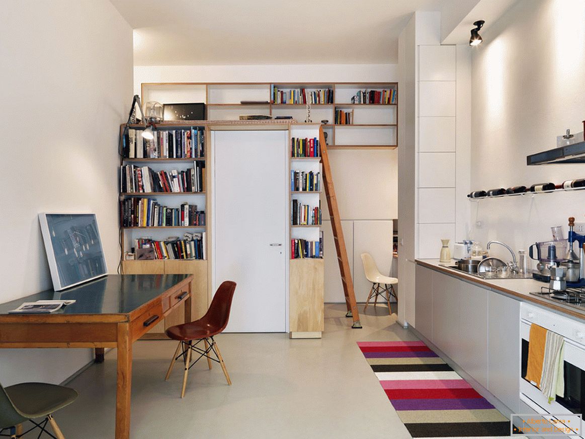 Pomysł wnętrza kuchni na małe apartamenty
