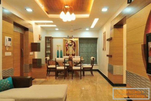 Wnętrze mieszkania w nowoczesnym stylu indyjskim - zdjęcie