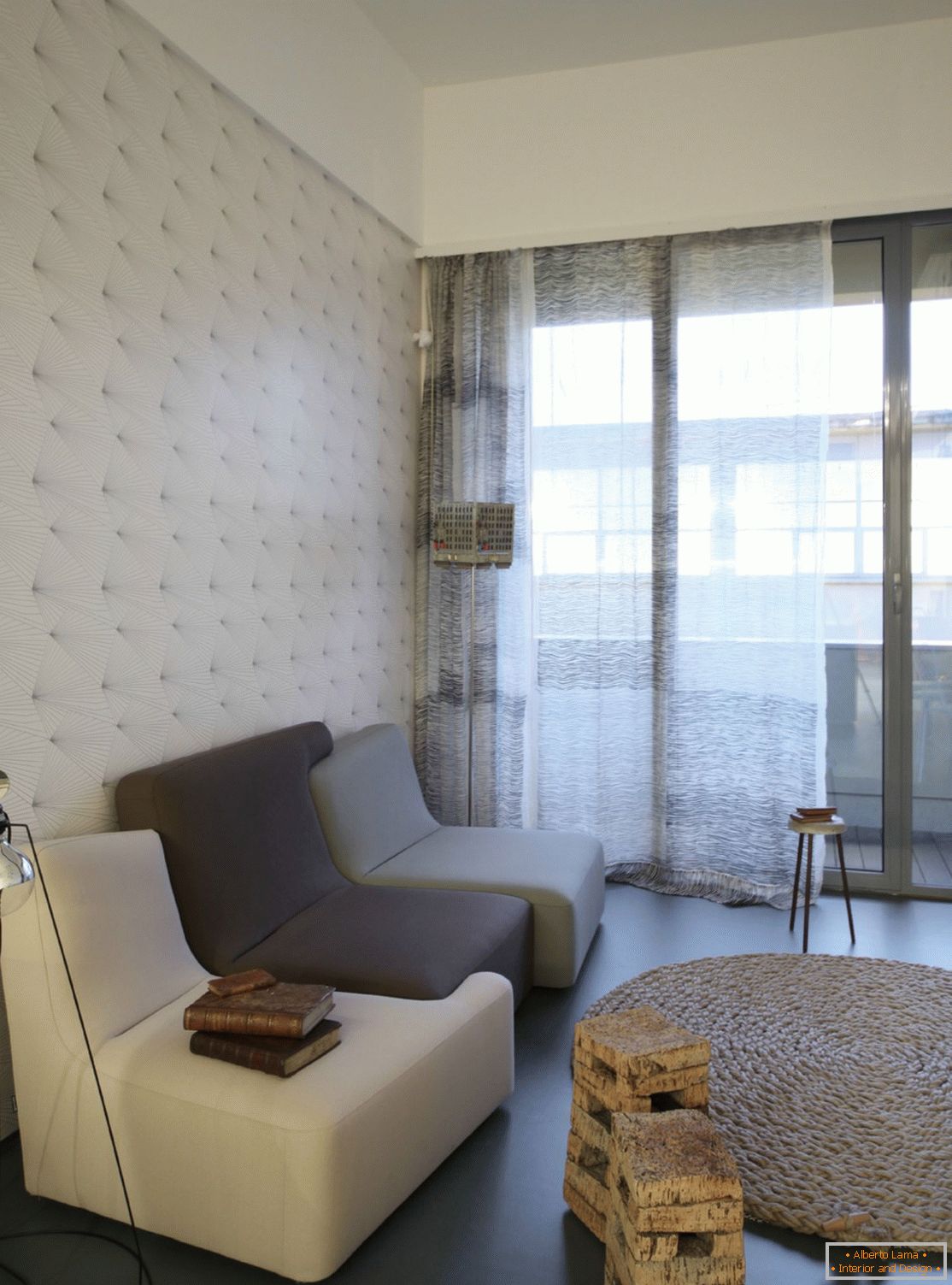 Wnętrze mały mieszkanie w Turyn, Włochy