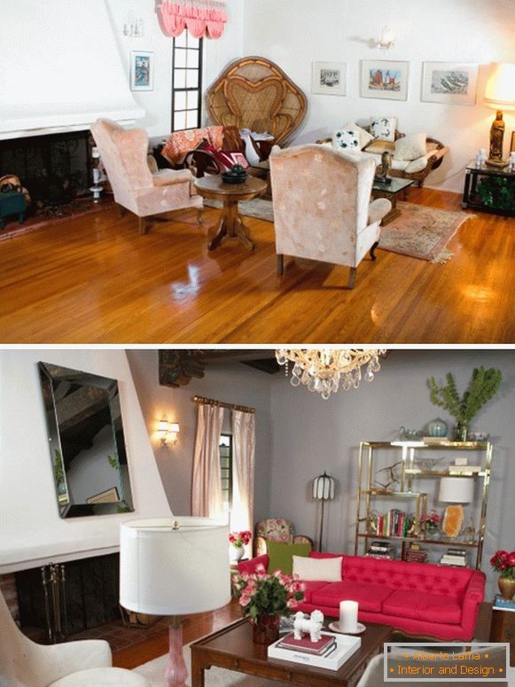 Efektowny wygląd salonu w prywatnym domu w kolorze szarym