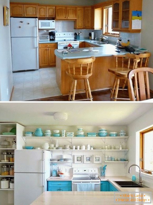 Transformacja kuchni przed i po