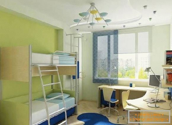 wnętrze pokoju dziecięcego z łóżkiem piętrowym, fot. 50