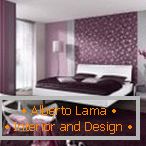 Fioletowy kolor do projektowania sypialni