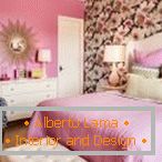 Sypialnia w różowych kolorach