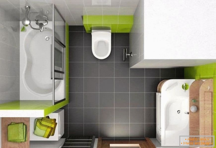 Projektowo-projektowa łazienka połączona z toaletą