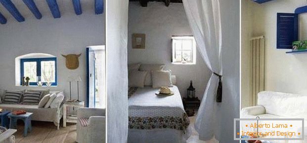 projekt sypialni w stylu śródziemnomorskim