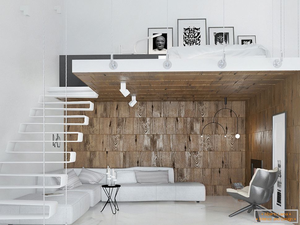 Apartament typu studio w stylu minimalistycznym
