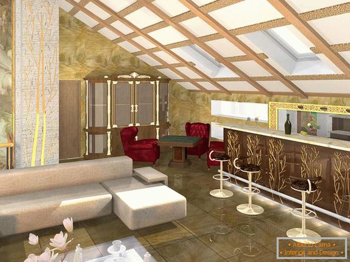 Zaprojektuj prawidłowo zaplanowany pokój dla gości w stylu Art Nouveau. Minimum mebli, kontrastujące kolory w najlepszych tradycjach stylu.