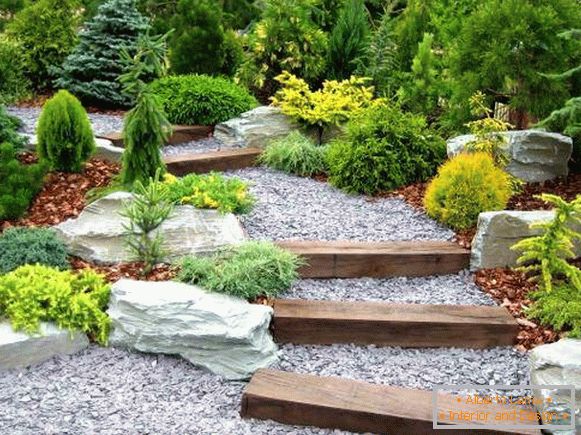 Ścieżki kamienne w ogrodzie w stylu zen