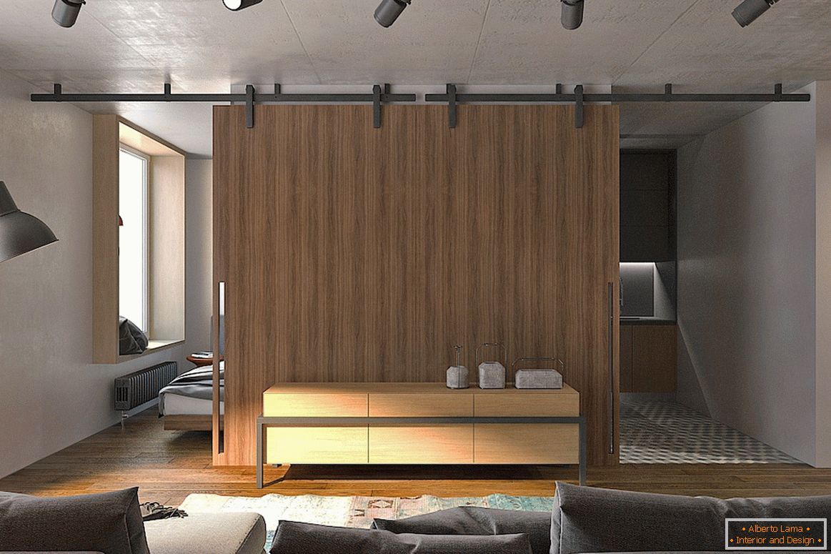 Wnętrze mieszkania typu studio od Lugerin Architects - zdjęcie 3