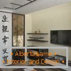 Salon w mieszkaniu w stylu orientalnym