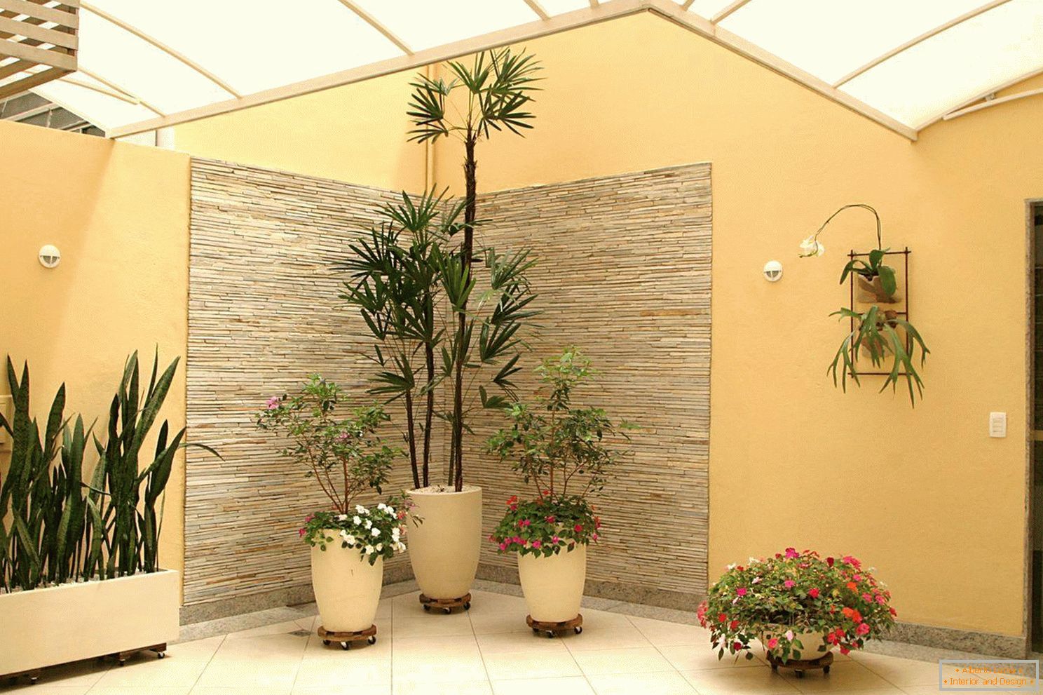 Rośliny domowe w korytarzu