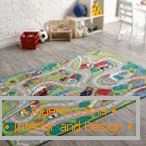 Historia miasta na dywanie w pokoju dziecinnym