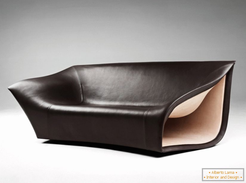 Designerska skórzana sofa