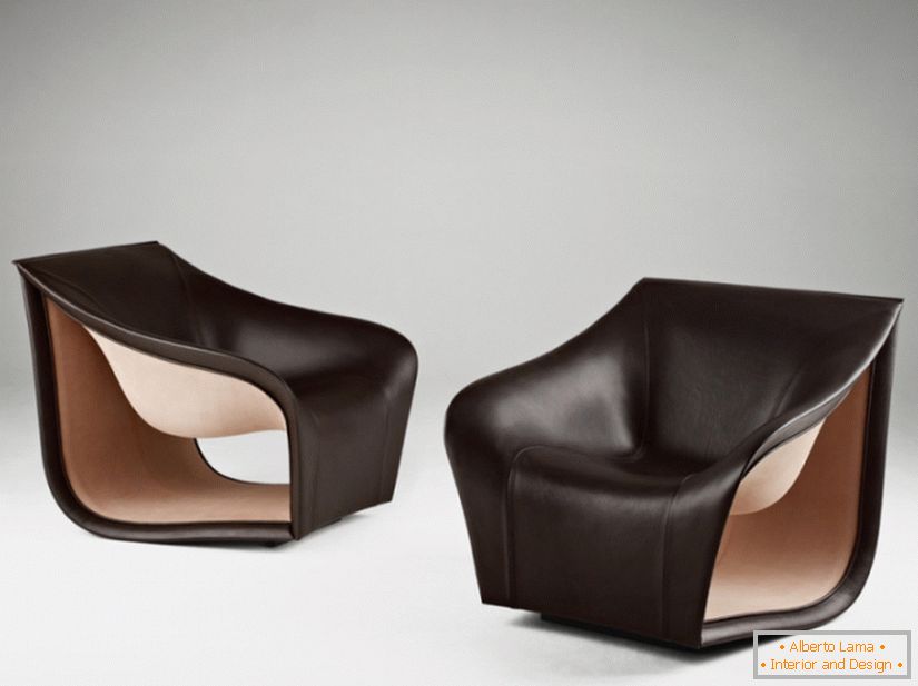 Designerskie skórzane fotele
