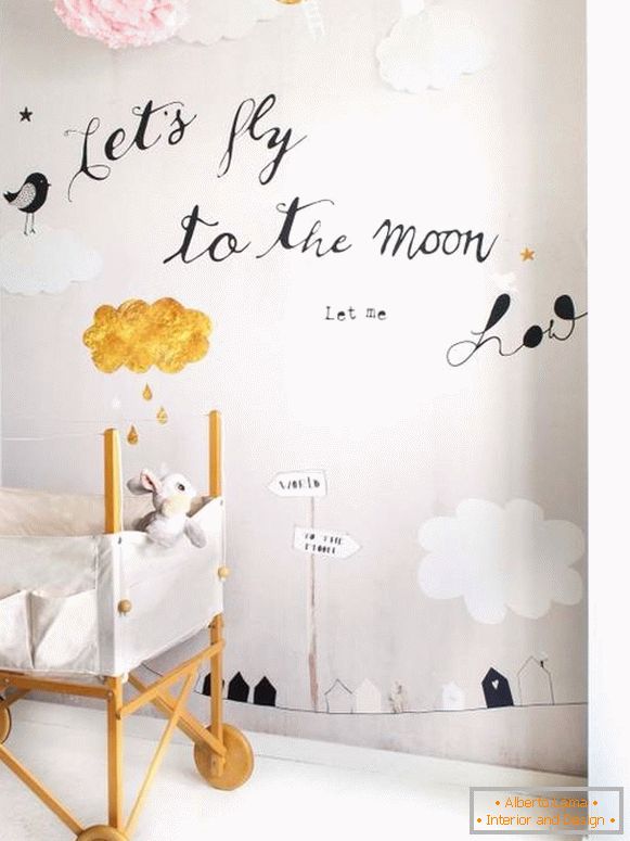 dekorowanie i malowanie ścian w pokoju dziecinnym