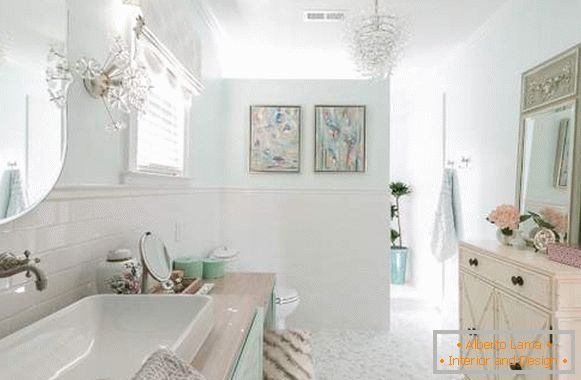 Piękny design łazienki w pastelowych kolorach