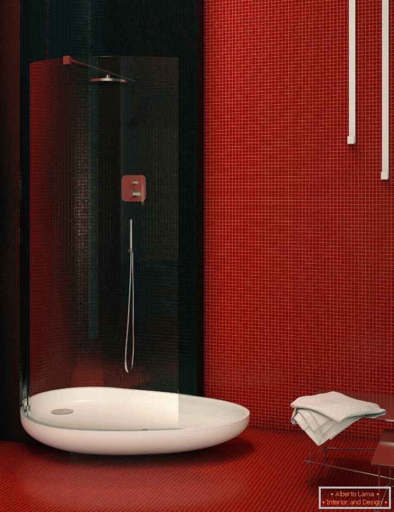 łazienki z czerwonymi łazienkami i małymi łazienkami - pomysły, które pokazują zaskakujące umeblowanie z łazienki twojego pięknego domu 32