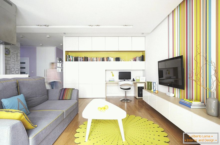 Kolorowy apartament w Warszawie