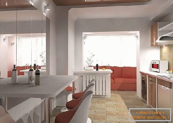 Projekt kuchni z balkonem o pow. 12 m2, zdjęcie 21