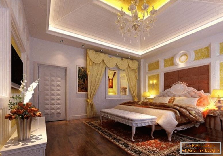 Luksusowy-master-sypialnia-projekty-z-drewniany-taca-sufit