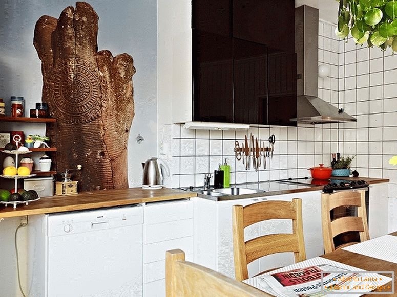Wnętrze kuchni w stylu skandynawskim