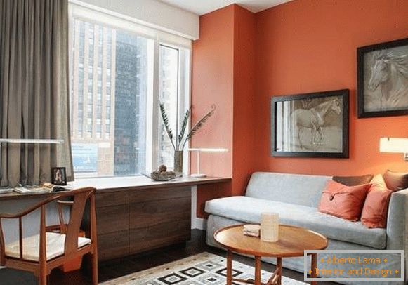 Modern-home-office-orange-color