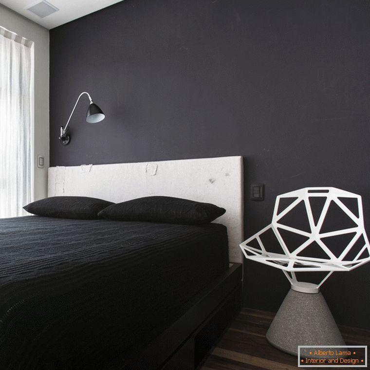 Sypialnia w kolorze czarnym