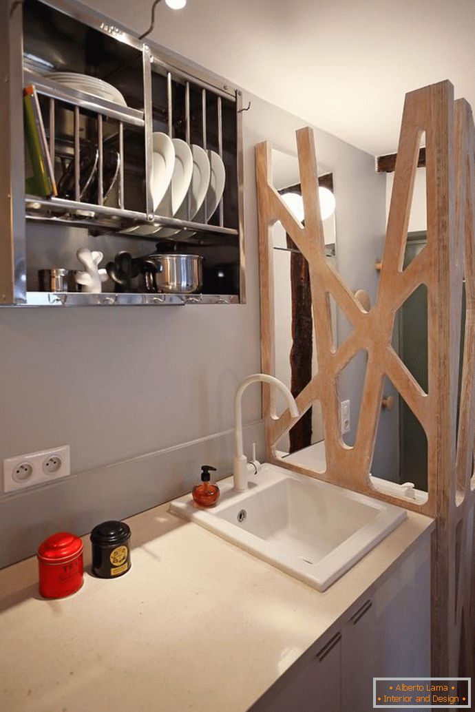 Kuchnia stylowy mały apartament studio