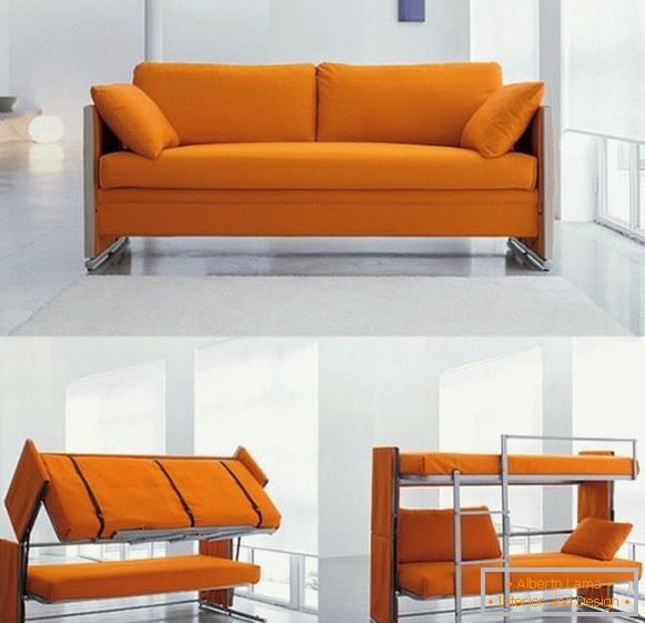 Sofa-łóżko piętrowe - model Doc Sofa Bunk Bed