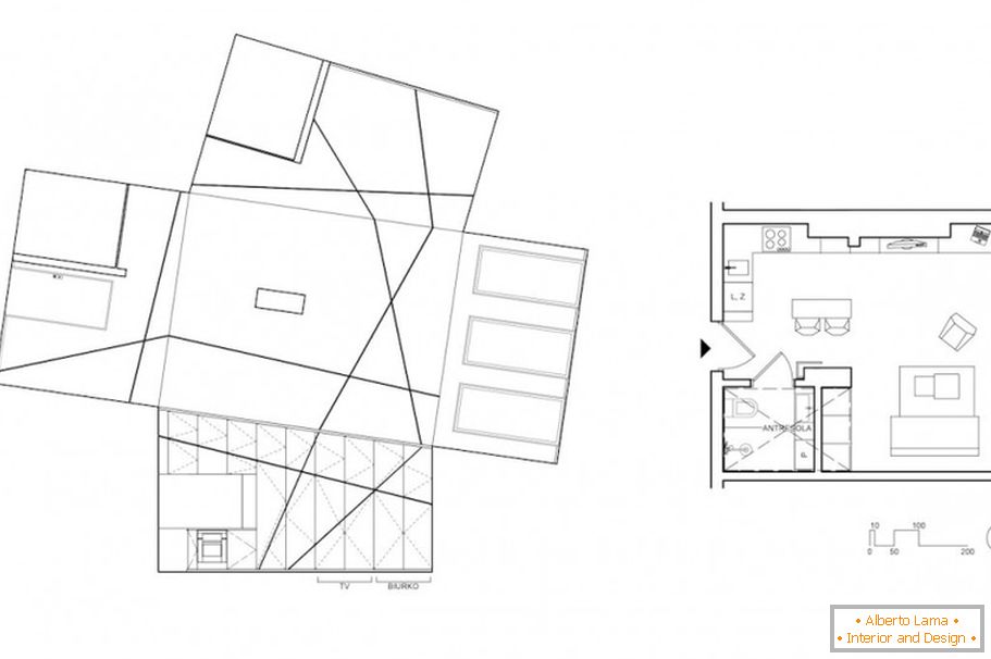 Plan apartamentu apartamentowego Peter's Flat